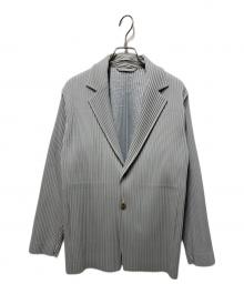 HOMME PLISSE ISSEY MIYAKE（オム プリッセ イッセイ ミヤケ）の古着「BASICプリーツテーラードジャケット」｜グレー
