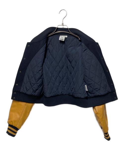 X-GIRL（エックスガール）X-GIRL (エックスガール) BABY STADIUMJACKET/ベイビースタジアムジャケット ネイビー×イエロー サイズ:Ｓの古着・服飾アイテム