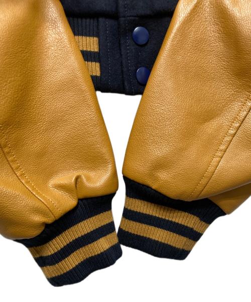 X-GIRL（エックスガール）X-GIRL (エックスガール) BABY STADIUMJACKET/ベイビースタジアムジャケット ネイビー×イエロー サイズ:Ｓの古着・服飾アイテム