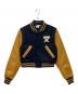 X-GIRL（エックスガール）の古着「BABY STADIUMJACKET/ベイビースタジアムジャケット」｜ネイビー×イエロー