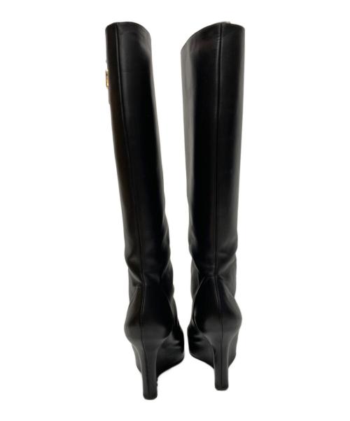 GIVENCHY（ジバンシィ）GIVENCHY (ジバンシィ) G-LOCK WEDGE HIGH BOOTS ブラック サイズ:38の古着・服飾アイテム