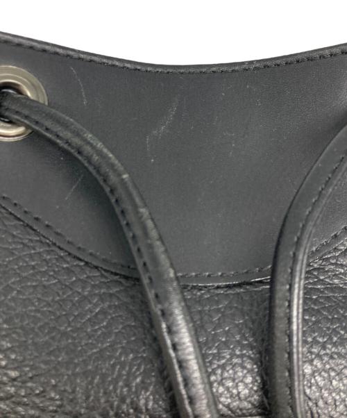 Burberry's（バーバリーズ）Burberry's (バーバリーズ) 裏ノヴァチェック巾着バケツバッグ ブラックの古着・服飾アイテム