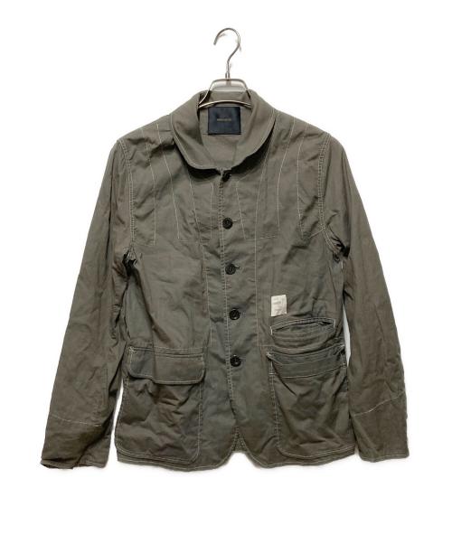 UNDERCOVER（アンダーカバー）UNDERCOVER (アンダーカバー) 丸襟ステッチジャケット グレー サイズ:2の古着・服飾アイテム