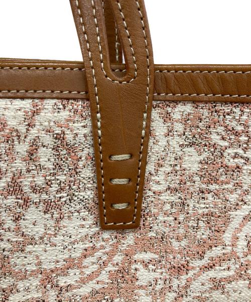 A VACATION（ア ヴァケーション）A VACATION (ア ヴァケーション) トートバッグ ピンク×ブラウンの古着・服飾アイテム