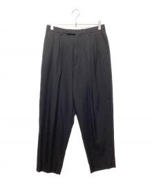 LAD MUSICIAN（ラッドミュージシャン）の古着「2TUCK TAPERED WIDE SLACKS」｜ブラック