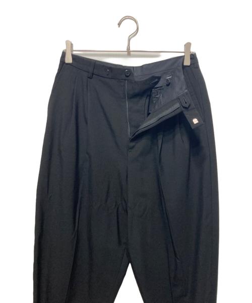 LAD MUSICIAN（ラッドミュージシャン）LAD MUSICIAN (ラッドミュージシャン) WOOL GABARDINE 2T TAPERED SLIM ブラック サイズ:42の古着・服飾アイテム