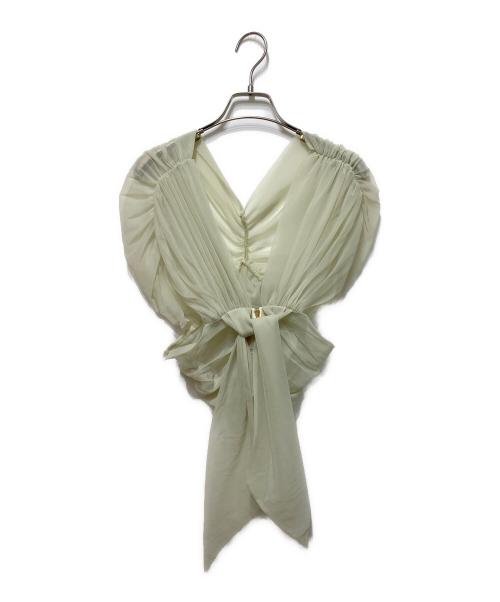 FETICO（フェティコ）FETICO (フェティコ) ギャザー シアートップス グリーン サイズ:1の古着・服飾アイテム