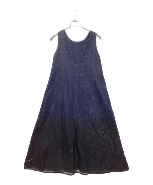 MECRE（メクル）MECRE (メクル) コーティングデニムノースリーブワンピース インディゴ サイズ:Sの古着・服飾アイテム