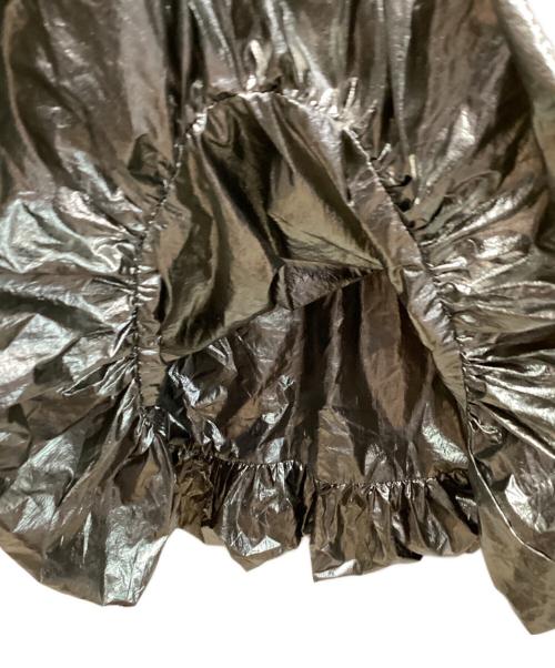 PoFF（ポーフ）PoFF (ポーフ) Metallic balloon tiered dress シルバー サイズ:Fの古着・服飾アイテム