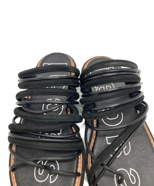 sacai（サカイ）sacai (サカイ) TUBE Strap Sandals ブラック サイズ:37の古着・服飾アイテム