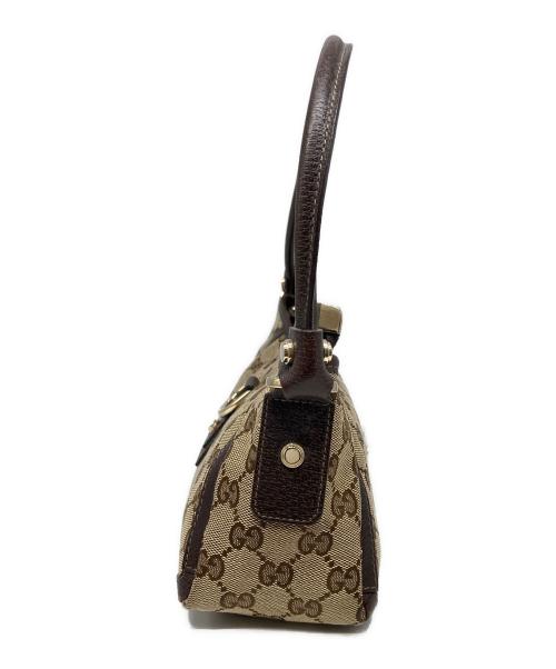 GUCCI（グッチ）GUCCI (グッチ) キャンバスショルダーバッグ ベージュの古着・服飾アイテム