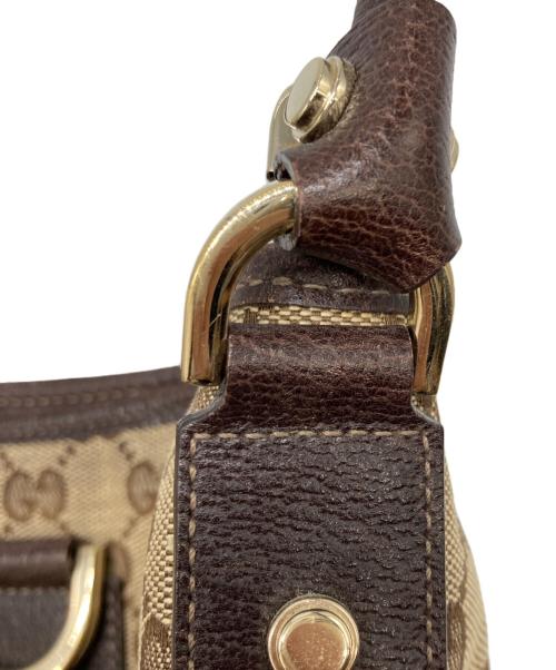 GUCCI（グッチ）GUCCI (グッチ) キャンバスショルダーバッグ ベージュの古着・服飾アイテム
