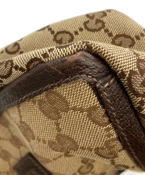 GUCCI（グッチ）GUCCI (グッチ) キャンバスショルダーバッグ ベージュの古着・服飾アイテム