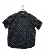 NEIGHBORHOODネイバーフッド）の古着「22SS モノグラム ショートスリーブシャツ」｜ブラック
