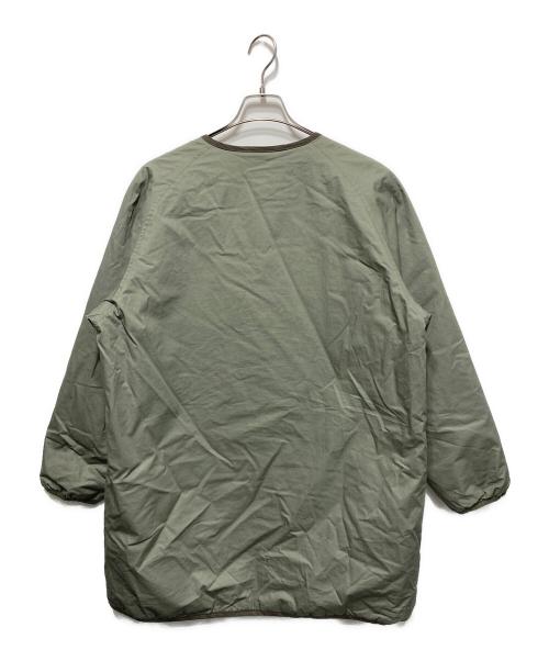 nanamica（ナナミカ）nanamica (ナナミカ) ノーカラーダウンコート カーキ サイズ:XSの古着・服飾アイテム