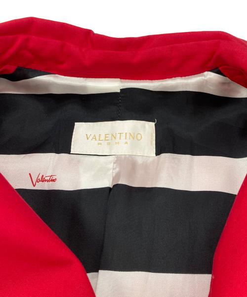 VALENTINO（ヴァレンティノ）VALENTINO (ヴァレンティノ) トレンチコート レッド サイズ:40の古着・服飾アイテム
