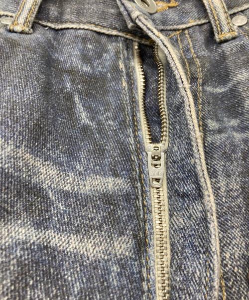 ZARA（ザラ）ZARA (ザラ) ウォッシュド加工プリントバギーフィットジーンズ インディゴ サイズ:40の古着・服飾アイテム