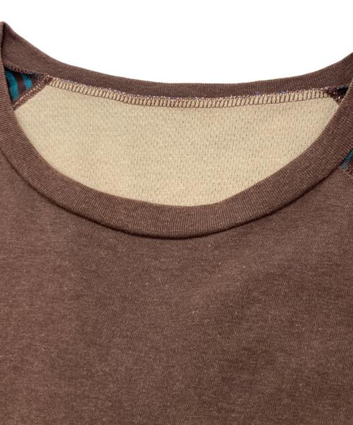 FINAL HOME（ファイナルホーム）FINAL HOME (ファイナルホーム) ラグラン切替Tee ブラウン サイズ:Mの古着・服飾アイテム
