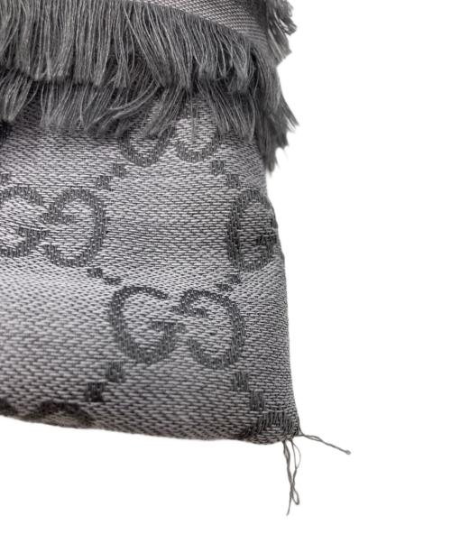 GUCCI（グッチ）GUCCI (グッチ) GG柄ストール グレー サイズ:140cmＸ140cmの古着・服飾アイテム