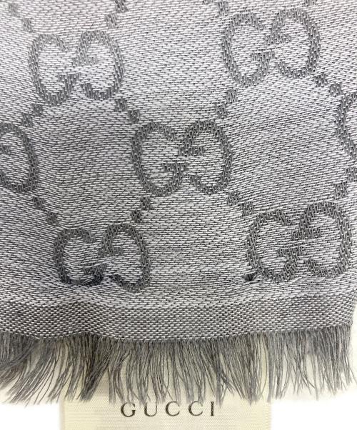 GUCCI（グッチ）GUCCI (グッチ) GG柄ストール グレー サイズ:140cmＸ140cmの古着・服飾アイテム