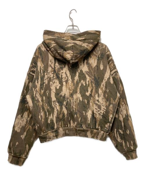 NO MAINTENANCE（ノーメンテナンス）NO MAINTENANCE (ノーメンテナンス) Still Waffle Lined Zip Hoodie カーキ サイズ:Lの古着・服飾アイテム