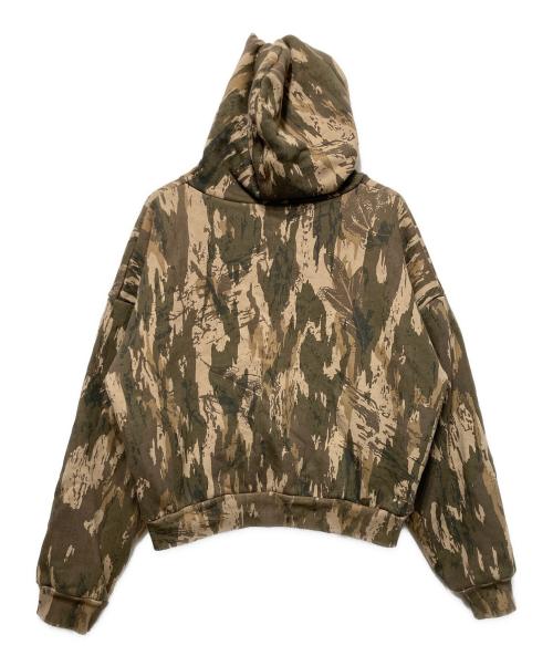 NO MAINTENANCE（ノーメンテナンス）NO MAINTENANCE (ノーメンテナンス) Still Waffle Lined Zip Hoodie カーキ サイズ:Lの古着・服飾アイテム