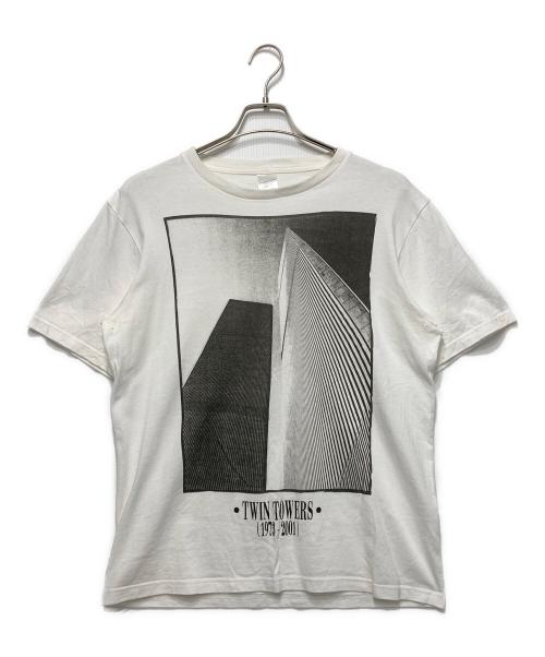 NUMBER (N)INE（ナンバーナイン）NUMBER (N)INE (ナンバーナイン) TWIN TOWER Tシャツ ホワイト サイズ:4の古着・服飾アイテム