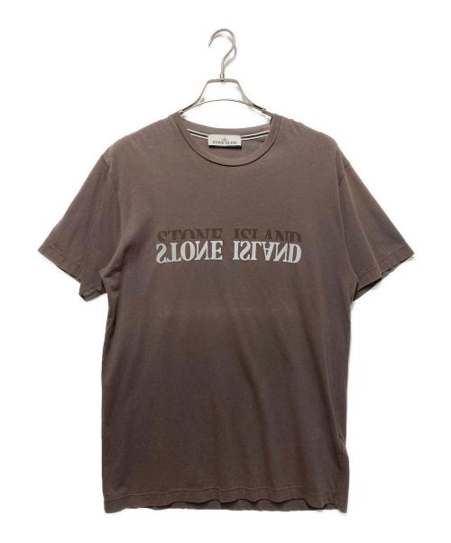 STONE ISLAND（ストーンアイランド）STONE ISLAND (ストーンアイランド) プリントTシャツ ブラウン サイズ:Lの古着・服飾アイテム