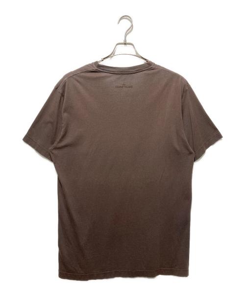 STONE ISLAND（ストーンアイランド）STONE ISLAND (ストーンアイランド) プリントTシャツ ブラウン サイズ:Lの古着・服飾アイテム