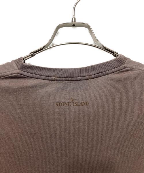 STONE ISLAND（ストーンアイランド）STONE ISLAND (ストーンアイランド) プリントTシャツ ブラウン サイズ:Lの古着・服飾アイテム