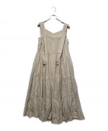 Cara（カーラ）の古着「back tiered onepiece/バックティアードワンピース」｜ベージュ