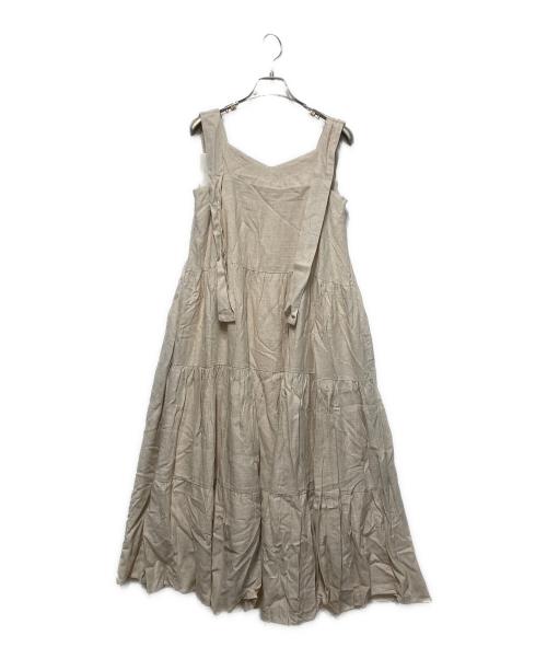 Cara（カーラ）Cara (カーラ) back tiered onepiece/バックティアードワンピース ベージュ サイズ:Ｓの古着・服飾アイテム