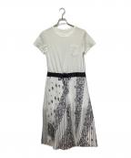 sacaiサカイ）の古着「ARCHIVEプリント ミックス ワンピース」｜ホワイト