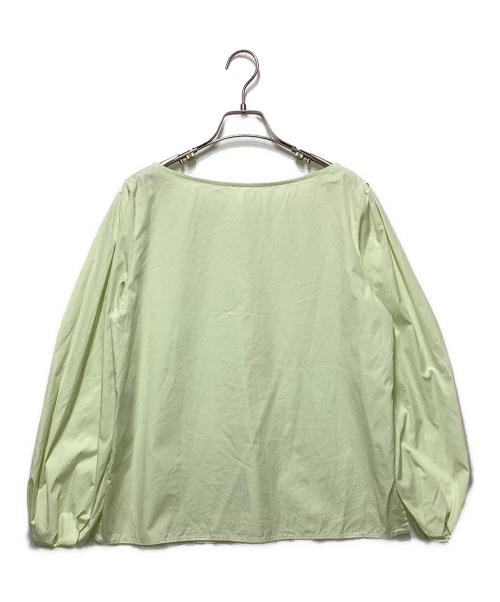 CABANE de ZUCCa（カバンドズッカ）CABANE de ZUCCa (カバンドズッカ) コットン ボリュームスリーブブラウス グリーン サイズ:Sの古着・服飾アイテム