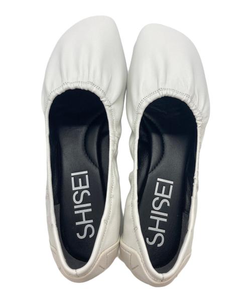 SHISEI（シセイ）SHISEI (シセイ) GATHER BALLET バレエシューズ ホワイト サイズ:37 1/2の古着・服飾アイテム