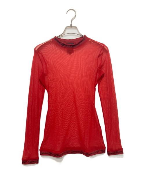 Jean Paul GAULTIER CLASSIQUE（ジャンポールゴルチエクラシック）Jean Paul GAULTIER CLASSIQUE (ジャンポールゴルチエクラシック) パワーネットカットソー レッド サイズ:40の古着・服飾アイテム