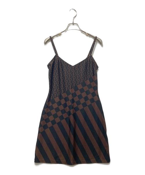 FENDI（フェンディ）FENDI (フェンディ) キャミソールワンピース ブラウン サイズ:42の古着・服飾アイテム