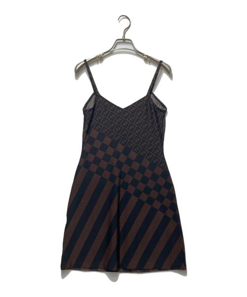 FENDI（フェンディ）FENDI (フェンディ) キャミソールワンピース ブラウン サイズ:42の古着・服飾アイテム