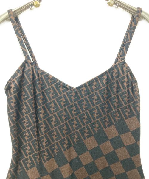 FENDI（フェンディ）FENDI (フェンディ) キャミソールワンピース ブラウン サイズ:42の古着・服飾アイテム
