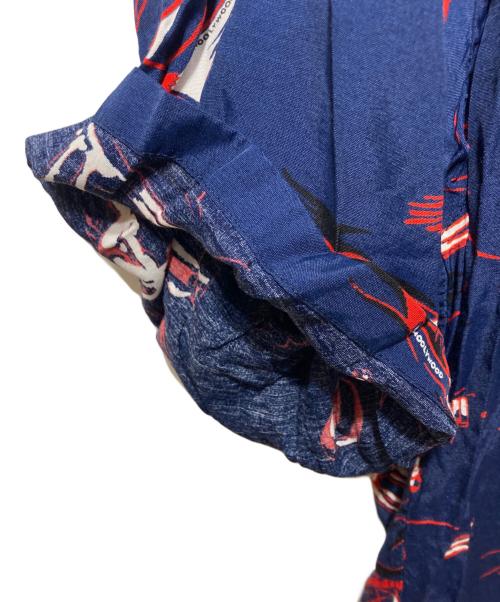 N.HOOLYWOOD（エヌ ハリウッド）N.HOOLYWOOD (エヌ ハリウッド) DRESS SHIRT ネイビー×レッド サイズ:40の古着・服飾アイテム
