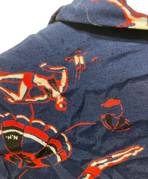 N.HOOLYWOOD（エヌ ハリウッド）N.HOOLYWOOD (エヌ ハリウッド) DRESS SHIRT ネイビー×レッド サイズ:40の古着・服飾アイテム