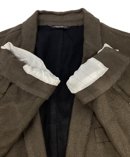 DOLCE & GABBANA（ドルチェ＆ガッバーナ）DOLCE & GABBANA (ドルチェ＆ガッバーナ) テーラードジャケット ブラウン サイズ:46の古着・服飾アイテム