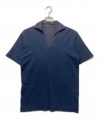 ISSEY MIYAKEイッセイミヤケ）の古着「スキッパー半袖Tシャツ」｜ネイビー