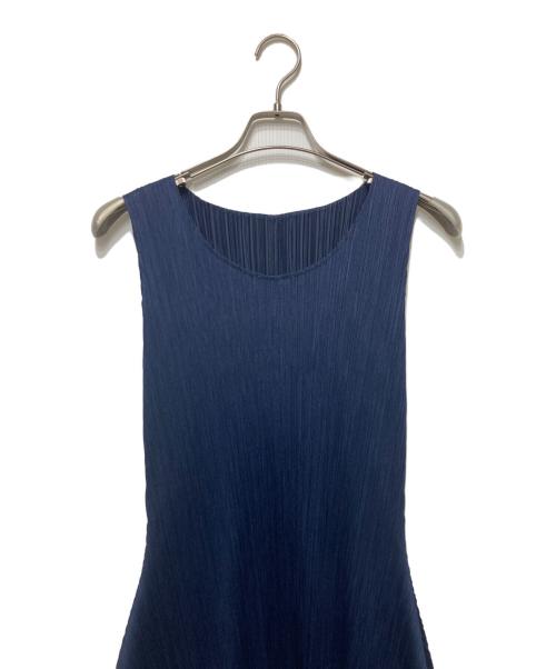PLEATS PLEASE（プリーツプリーズ）PLEATS PLEASE (プリーツプリーズ) ノースリーブワンピース ネイビー サイズ:3の古着・服飾アイテム