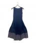 PLEATS PLEASE (プリーツプリーズ) ノースリーブワンピース ネイビー サイズ:3：30000円