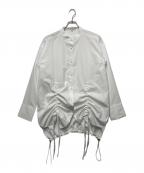 UN3D.アンスリード）の古着「ヘムギャザーシャツ」｜ホワイト