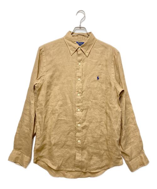 POLO RALPH LAUREN（ポロ・ラルフローレン）POLO RALPH LAUREN (ポロ・ラルフローレン) Plage (プラージュ) LINEN SPORT SHIRTS ベージュ サイズ:Ｍの古着・服飾アイテム