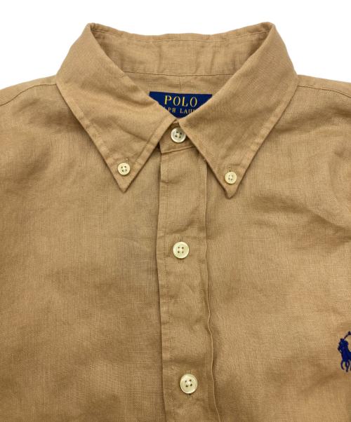 POLO RALPH LAUREN（ポロ・ラルフローレン）POLO RALPH LAUREN (ポロ・ラルフローレン) Plage (プラージュ) LINEN SPORT SHIRTS ベージュ サイズ:Ｍの古着・服飾アイテム