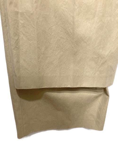 DRIES VAN NOTEN（ドリスヴァンノッテン）DRIES VAN NOTEN (ドリスヴァンノッテン) プリーツディテール ワイドレッグパンツ ベージュ サイズ:36の古着・服飾アイテム