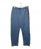 LACOSTEラコステ）の古着「モノグラムジャガードトラックパンツ」｜ブルー